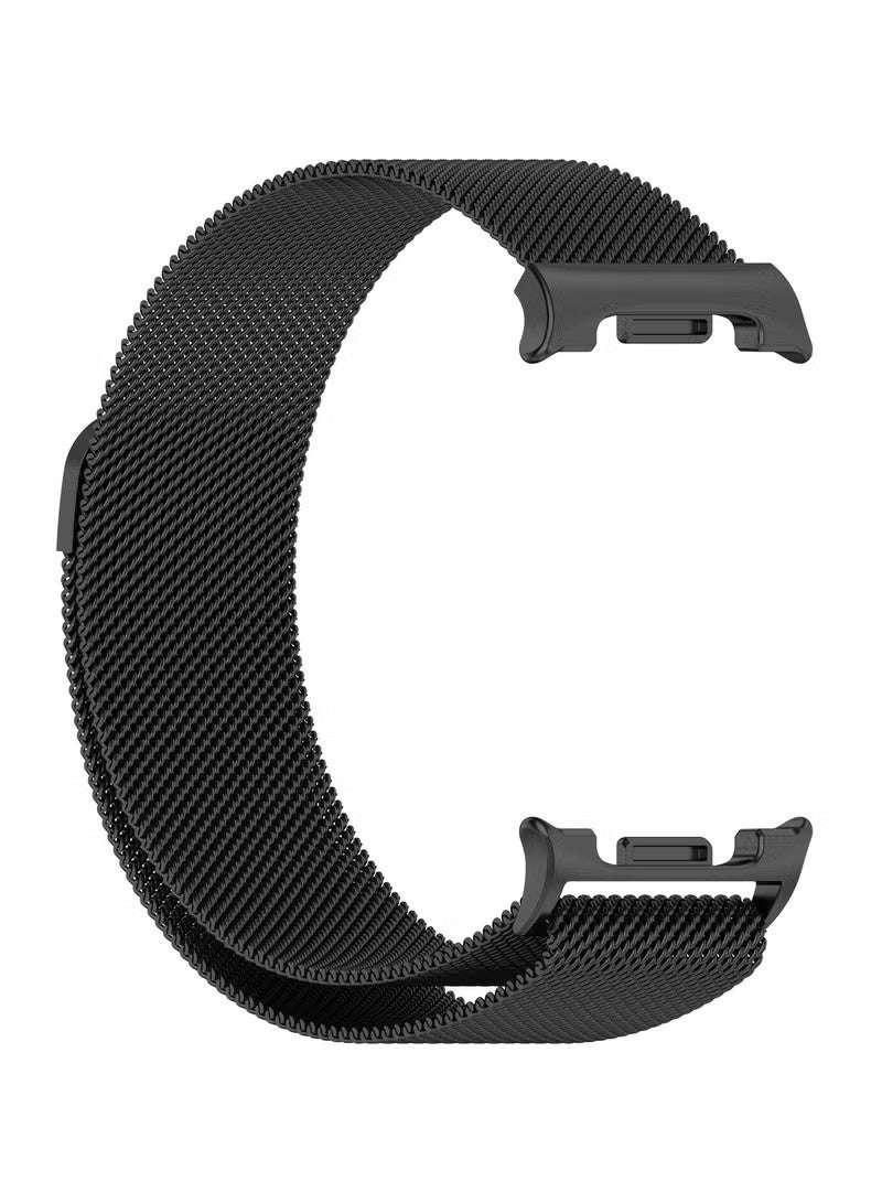 سوار ساعة معدني من الفولاذ المقاوم للصدأ لساعة سامسونج جالاكسي ووتش 8 مقاس 40 مم و44 مم، باللونين الأسود والفضي. - Image 3